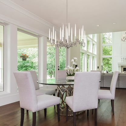 Pezzo Crystal Round Chandelier D33'' 47'' 55'' - Zelno Lighting