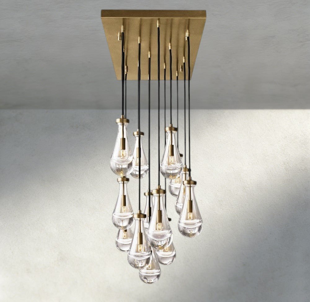 Rain Rectangular Chandelier 54", 72" - Zelno Lighting