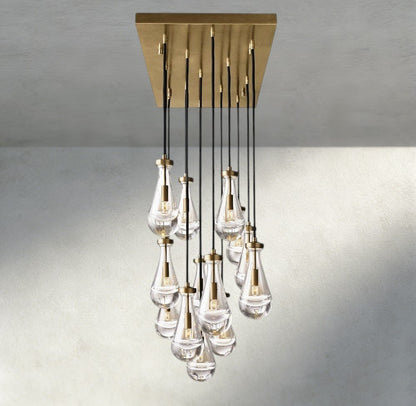 Rain Rectangular Chandelier 54", 72" - Zelno Lighting