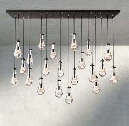 Rain Rectangular Chandelier 54", 72" - Zelno Lighting