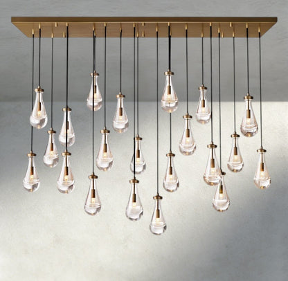 Rain Rectangular Chandelier 54", 72" - Zelno Lighting
