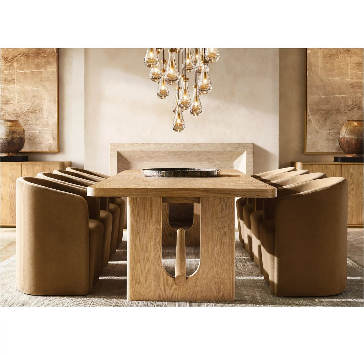 Rain Rectangular Chandelier 54", 72" - Zelno Lighting