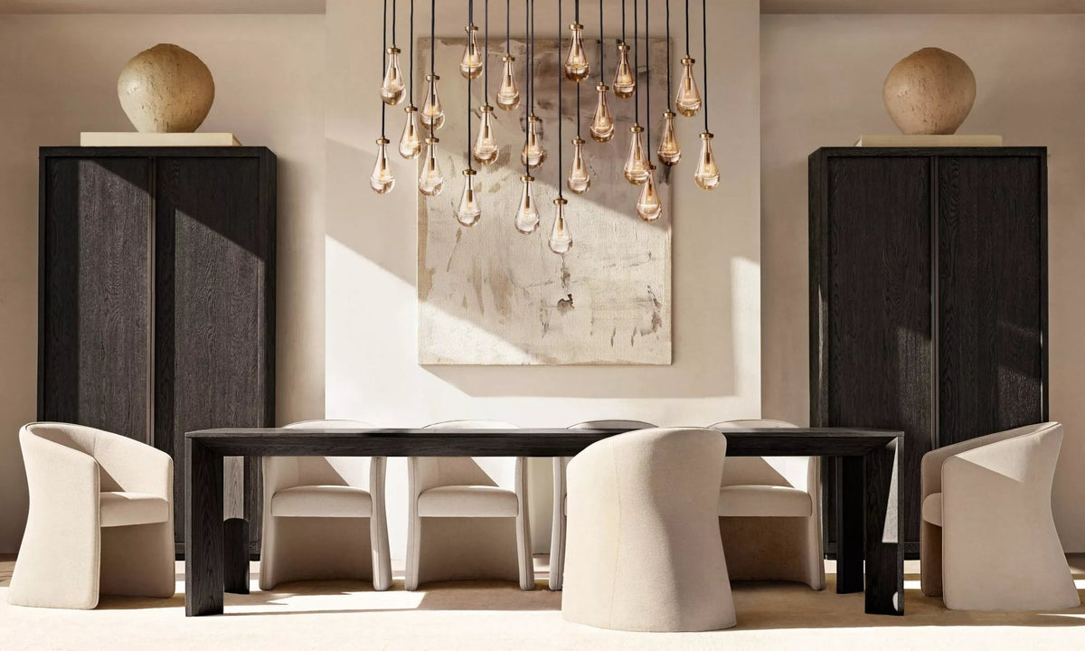 Rain Rectangular Chandelier 54", 72" - Zelno Lighting