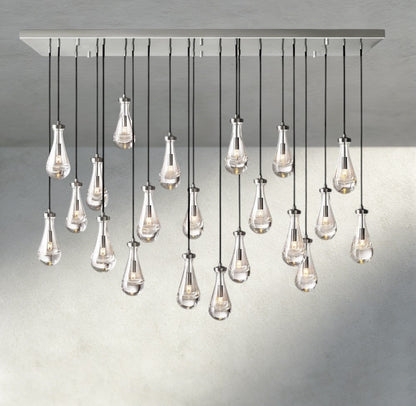 Rain Rectangular Chandelier 54", 72" - Zelno Lighting