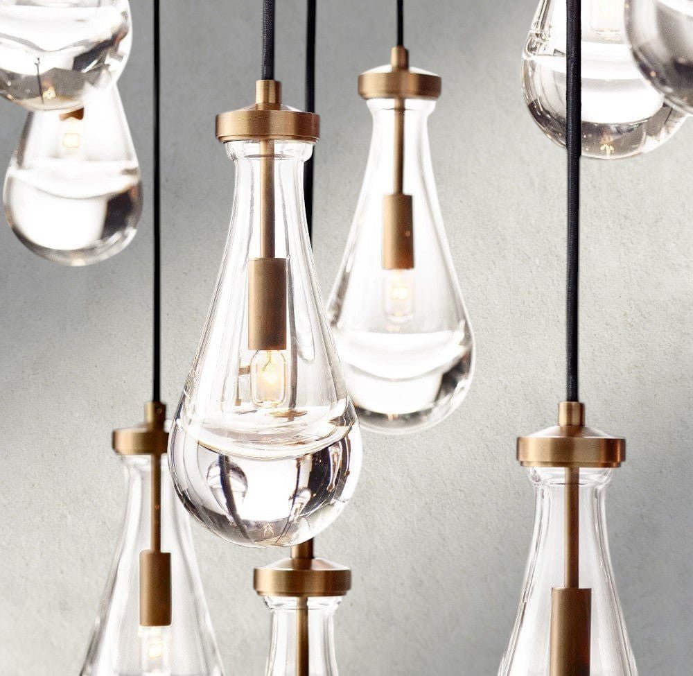 Rain Rectangular Chandelier 54", 72" - Zelno Lighting