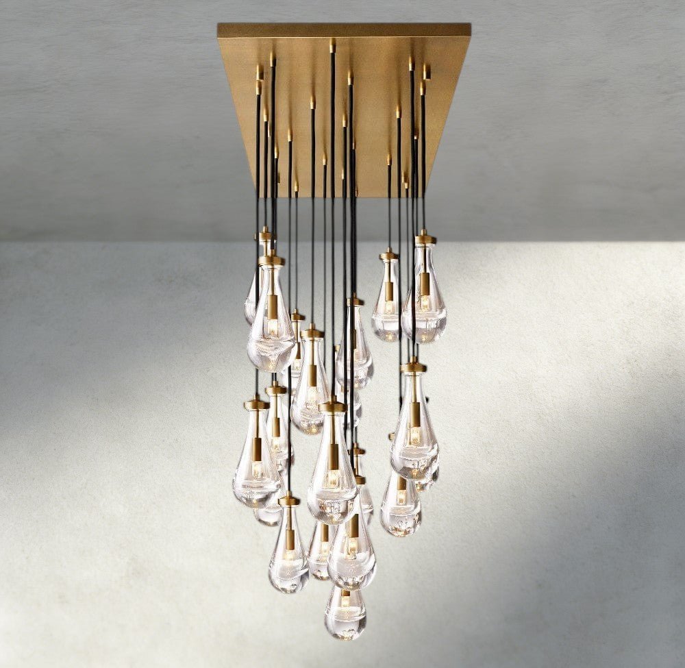 Rain Rectangular Chandelier 54", 72" - Zelno Lighting