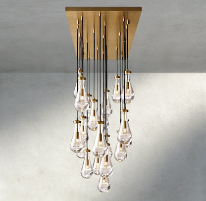 Rain Rectangular Chandelier 54", 72" - Zelno Lighting