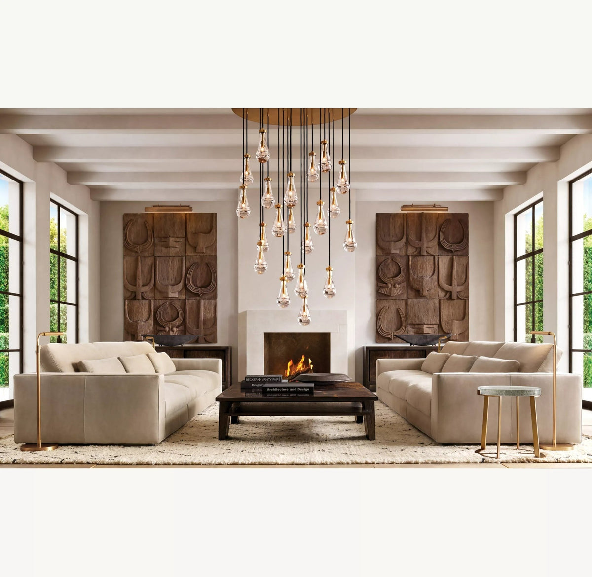 Raindrop Round Chandelier 18", 36", 47", 60" - Zelno Lighting
