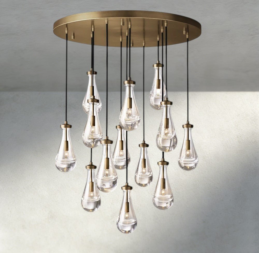 Raindrop Round Chandelier 18", 36", 47", 60" - Zelno Lighting