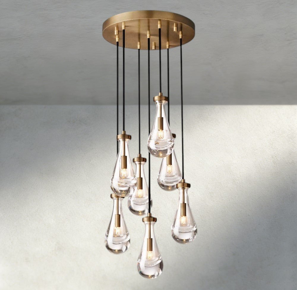 Raindrop Round Chandelier 18", 36", 47", 60" - Zelno Lighting