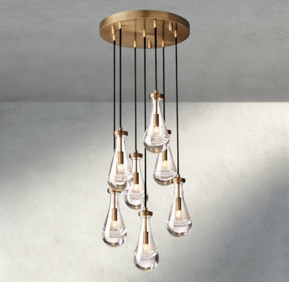 Raindrop Round Chandelier 18", 36", 47", 60" - Zelno Lighting