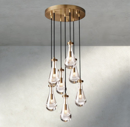 Raindrop Round Chandelier 18", 36", 47", 60" - Zelno Lighting