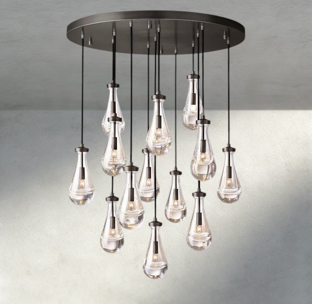 Raindrop Round Chandelier 18", 36", 47", 60" - Zelno Lighting