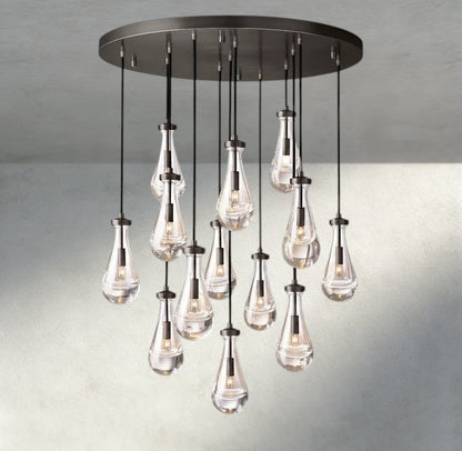 Raindrop Round Chandelier 18", 36", 47", 60" - Zelno Lighting