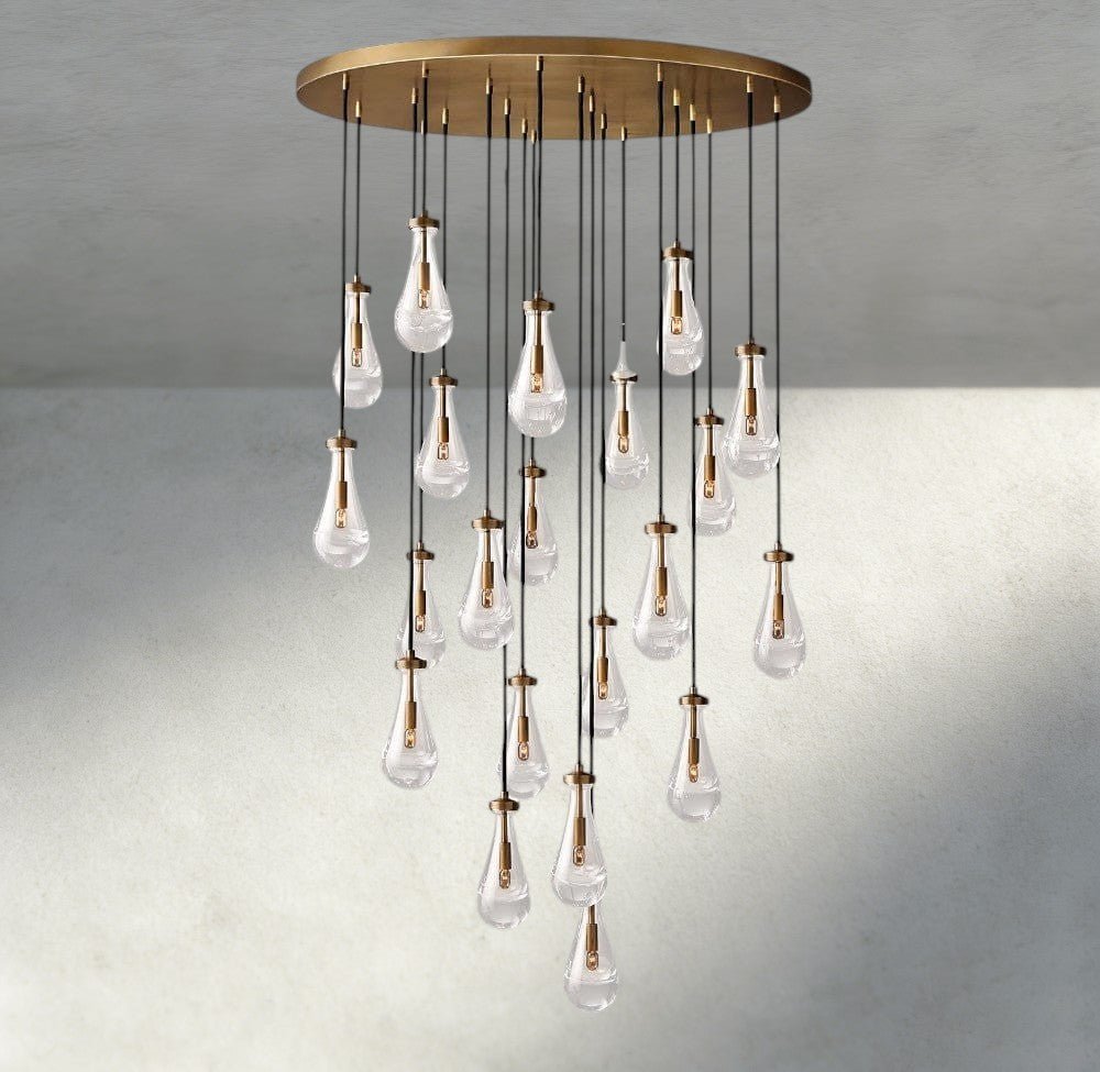 Raindrop Round Chandelier 18", 36", 47", 60" - Zelno Lighting