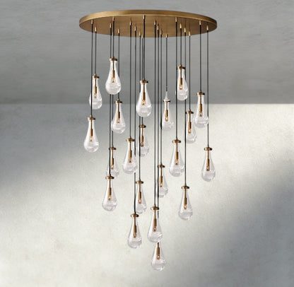Raindrop Round Chandelier 18", 36", 47", 60" - Zelno Lighting