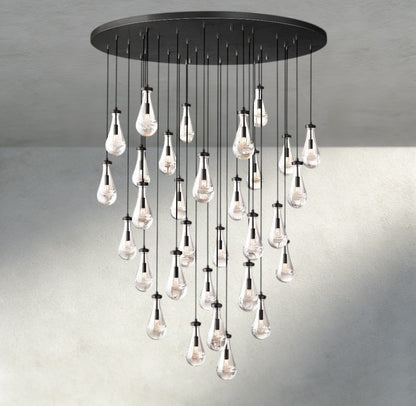 Raindrop Round Chandelier 18", 36", 47", 60" - Zelno Lighting