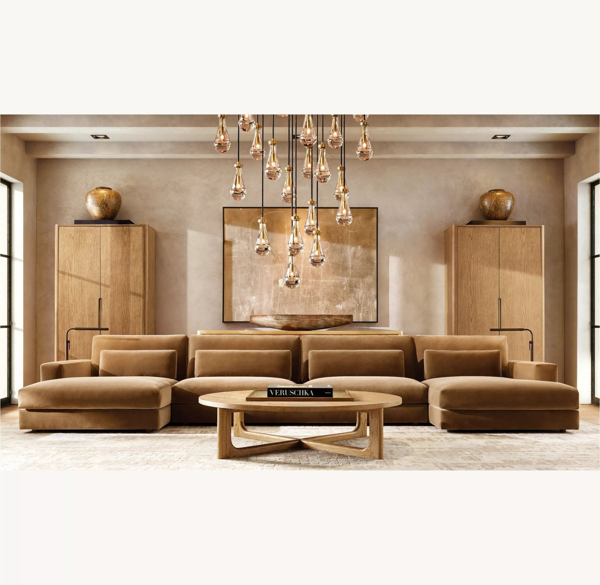 Raindrop Round Chandelier 18", 36", 47", 60" - Zelno Lighting