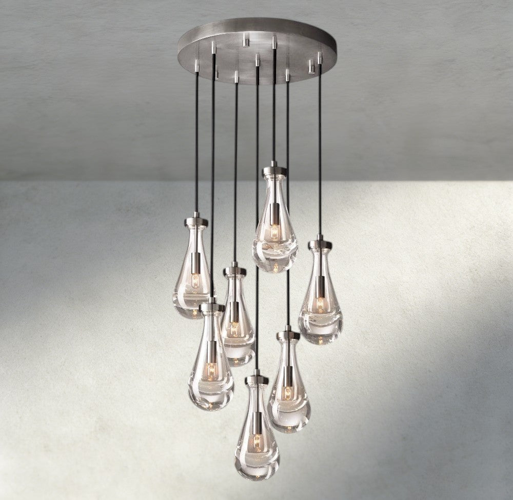 Raindrop Round Chandelier 18", 36", 47", 60" - Zelno Lighting