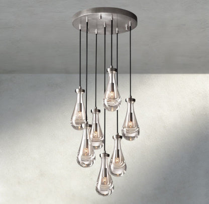 Raindrop Round Chandelier 18", 36", 47", 60" - Zelno Lighting