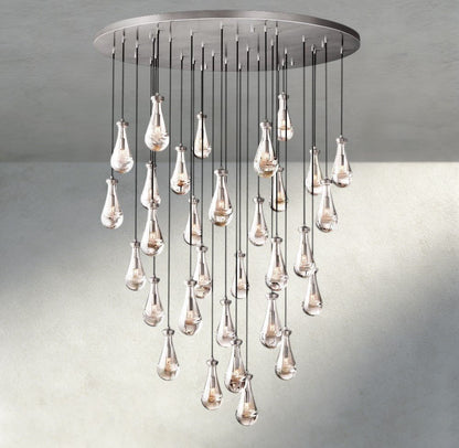 Raindrop Round Chandelier 18", 36", 47", 60" - Zelno Lighting