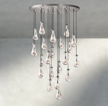 Raindrop Round Chandelier 18", 36", 47", 60" - Zelno Lighting