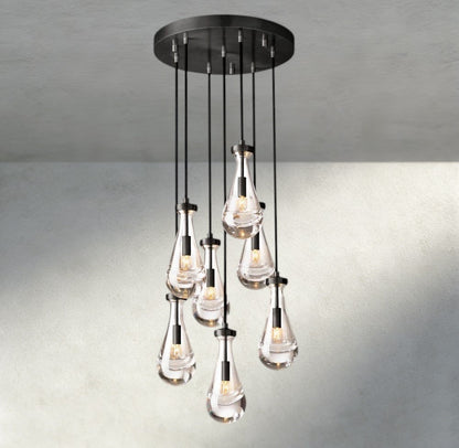 Raindrop Round Chandelier 18", 36", 47", 60" - Zelno Lighting