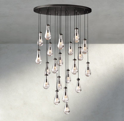 Raindrop Round Chandelier 18", 36", 47", 60" - Zelno Lighting