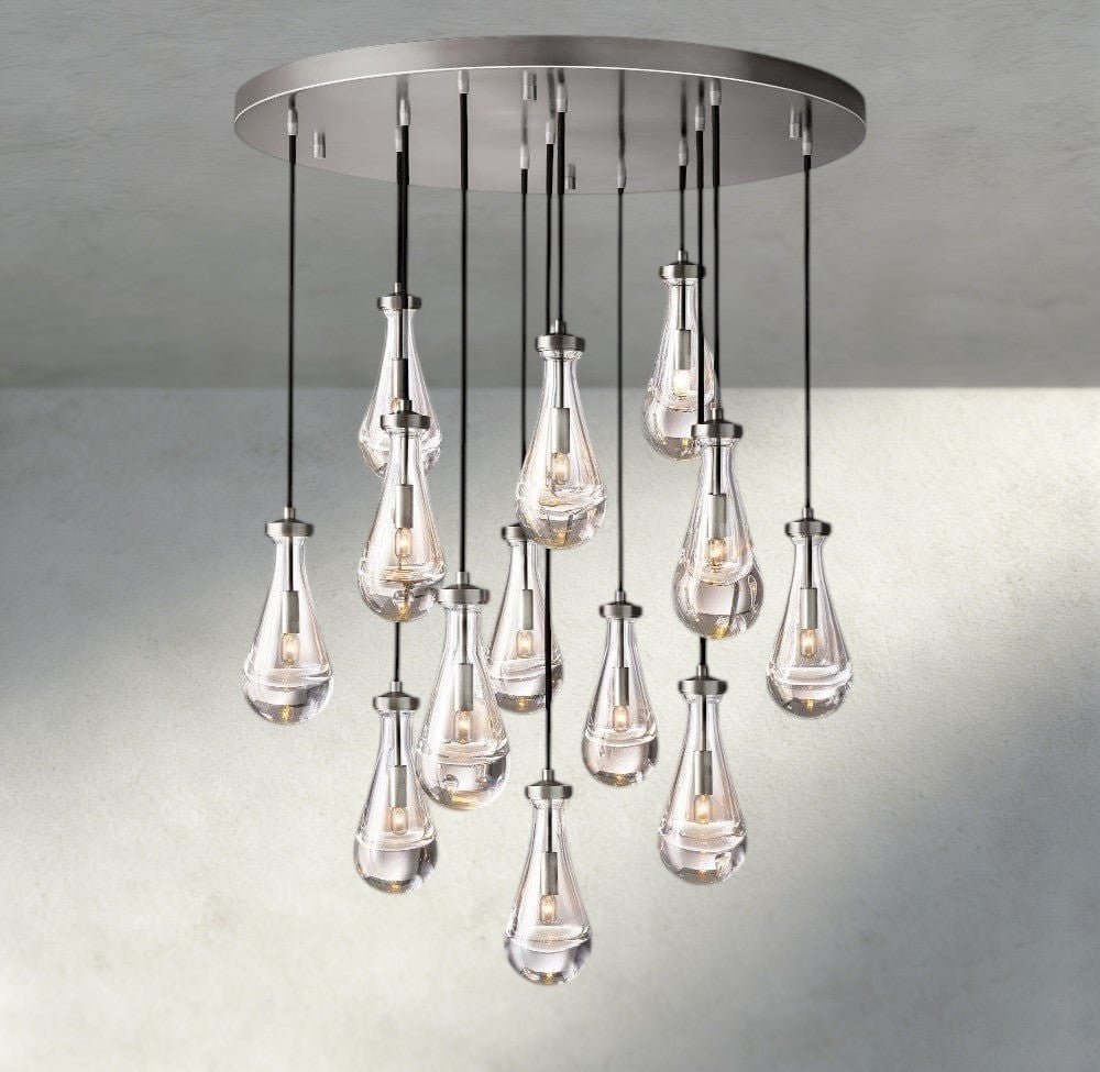 Raindrop Round Chandelier 18", 36", 47", 60" - Zelno Lighting