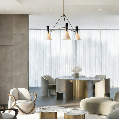 Ramsey 3 - Light Round Chandelier - Zelno Lighting