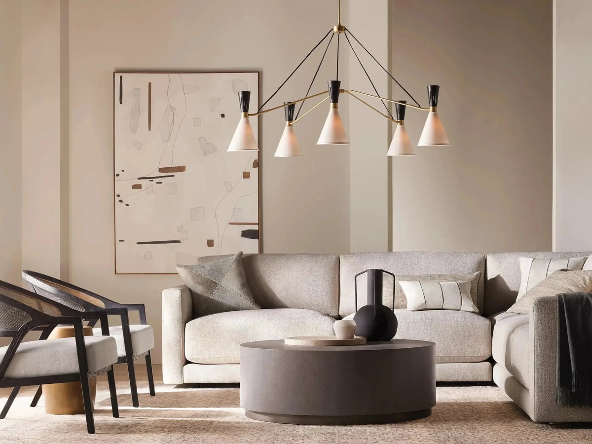 Ramsey 5 - Light Round Chandelier - Zelno Lighting