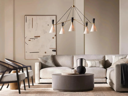 Ramsey 5 - Light Round Chandelier - Zelno Lighting