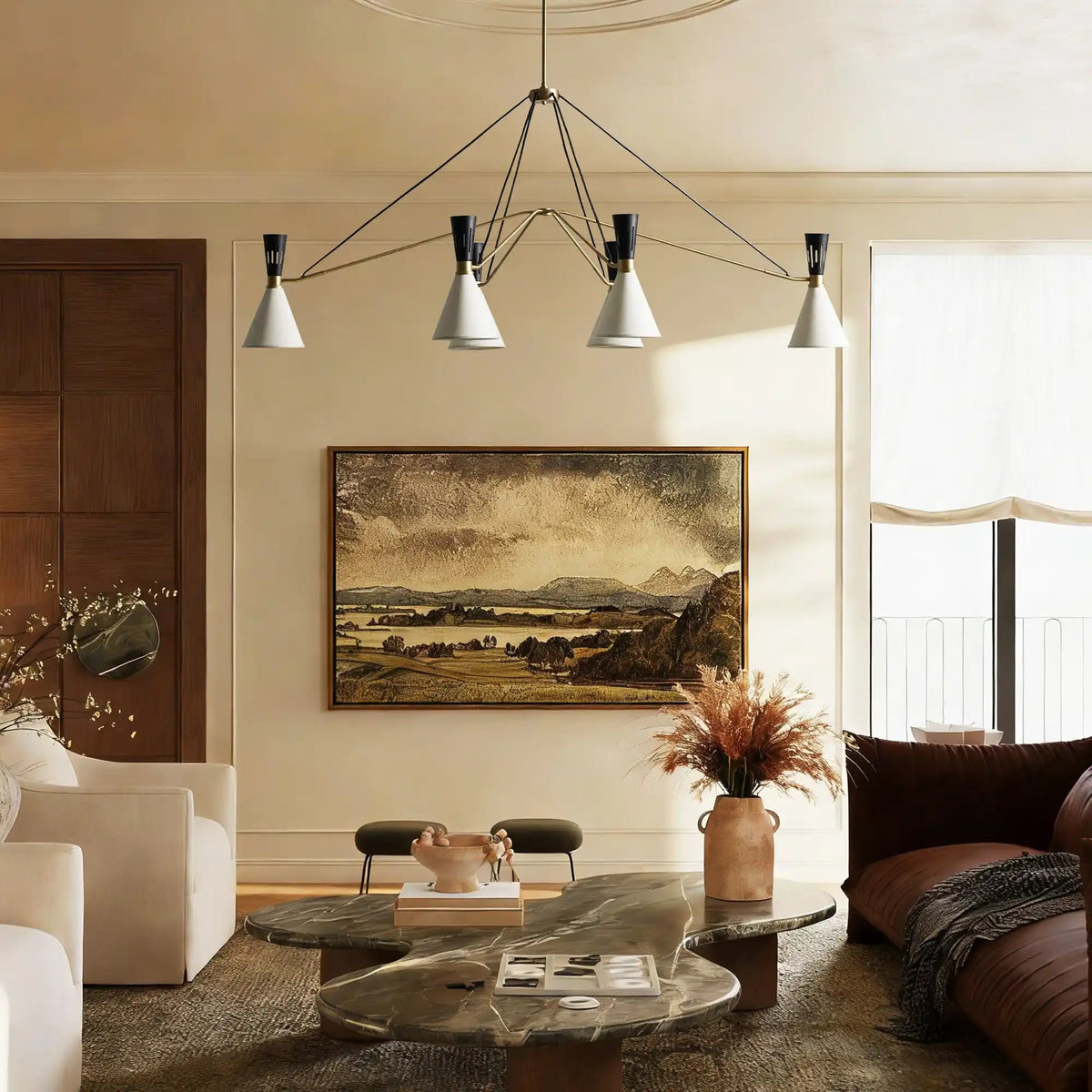 Ramsey 6 - Light Linear Chandelier - Zelno Lighting
