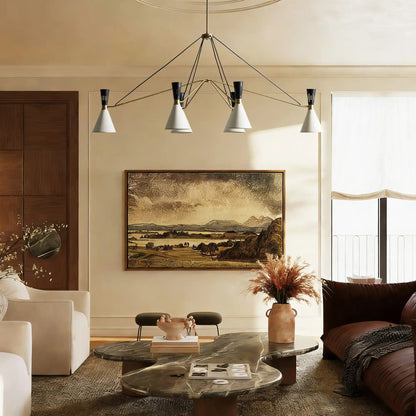 Ramsey 6 - Light Linear Chandelier - Zelno Lighting