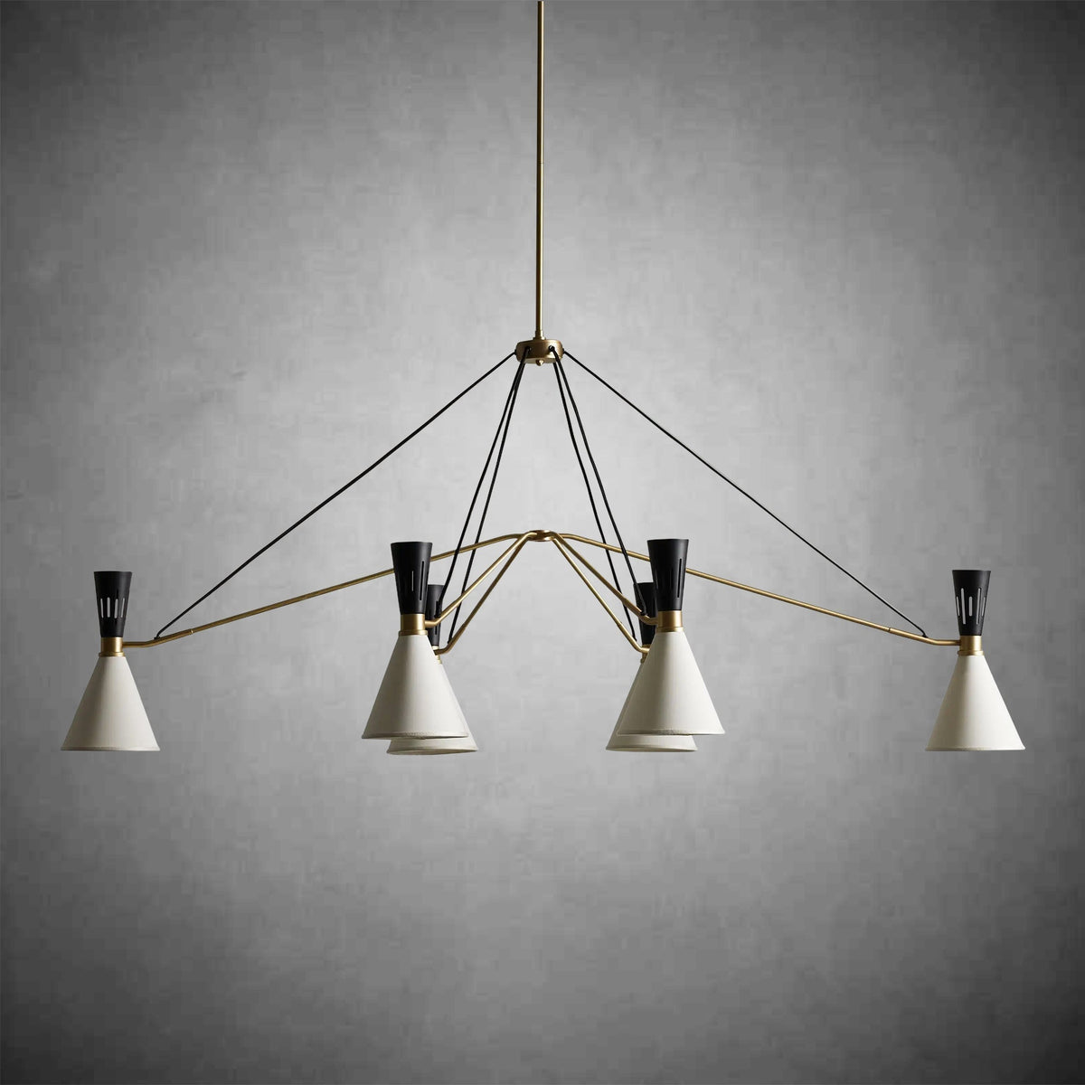 Ramsey 6 - Light Linear Chandelier - Zelno Lighting