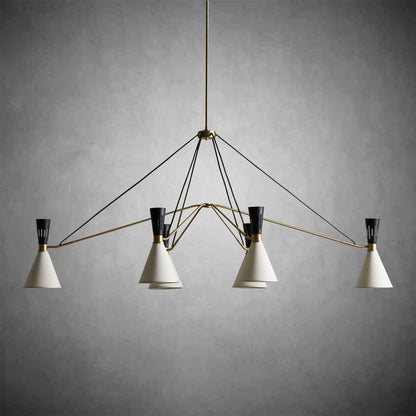 Ramsey 6 - Light Linear Chandelier - Zelno Lighting