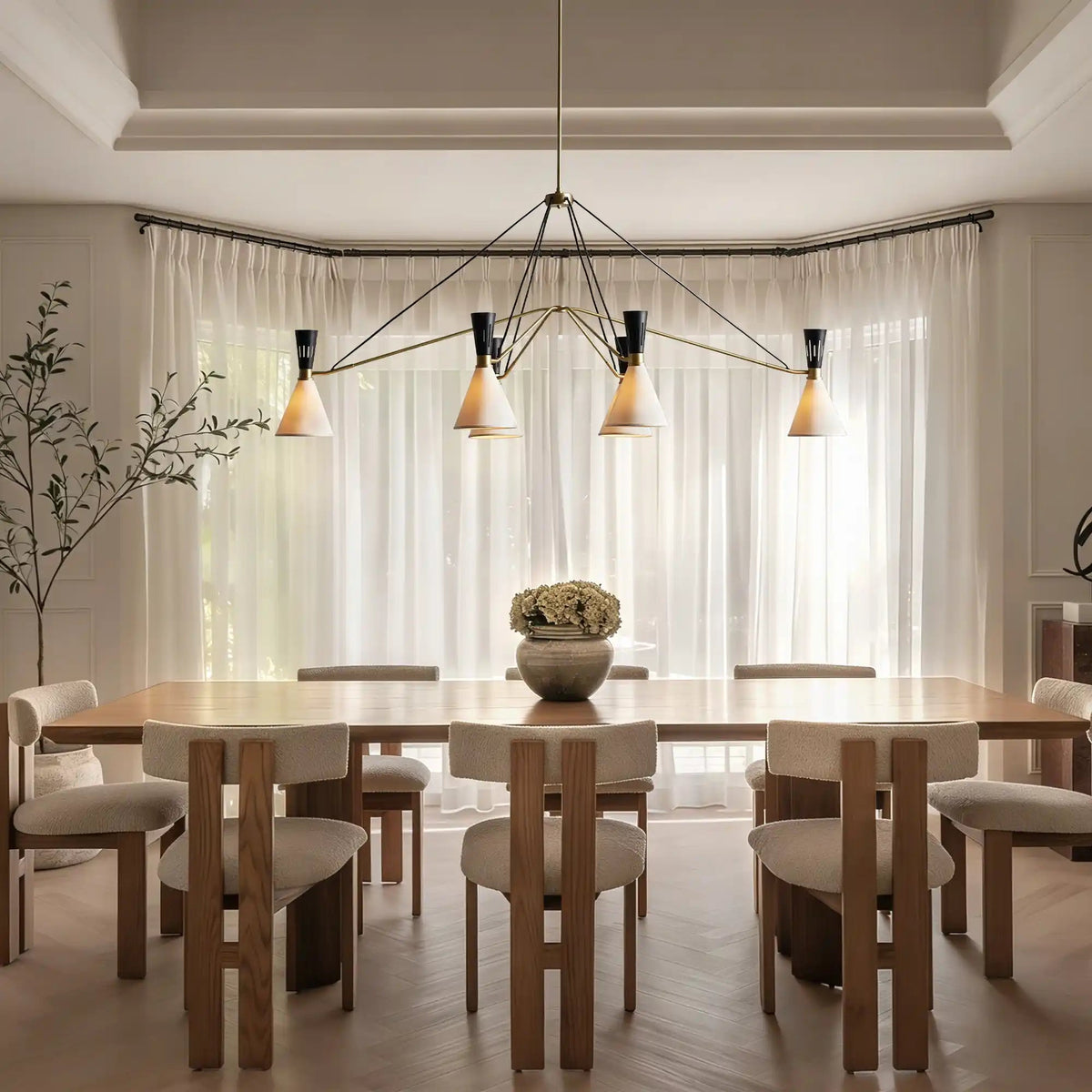 Ramsey 6 - Light Linear Chandelier - Zelno Lighting