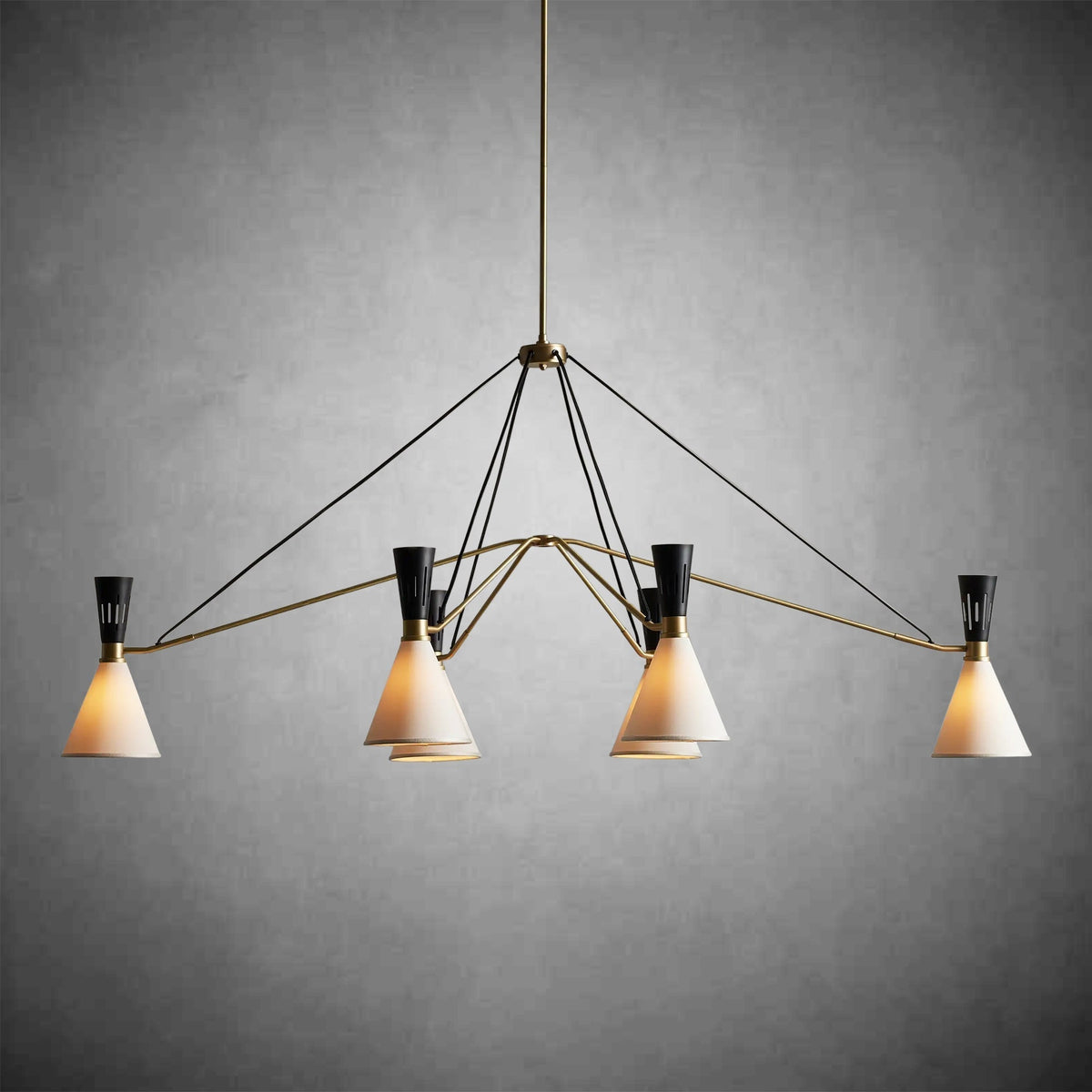 Ramsey 6 - Light Linear Chandelier - Zelno Lighting