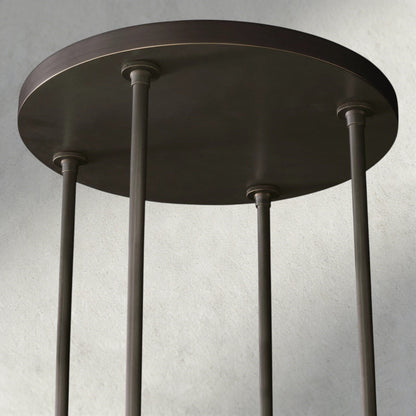 Ravay Round Milk Glass Chandelier 36", 48", 60" - Zelno Lighting