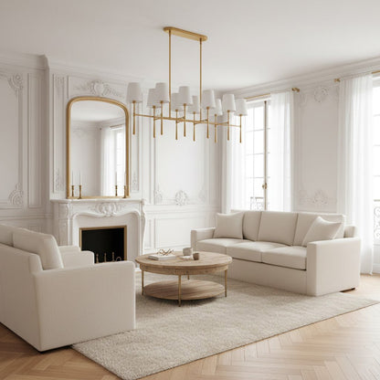 Rhodes Double Linear Chandelier - Zelno Lighting