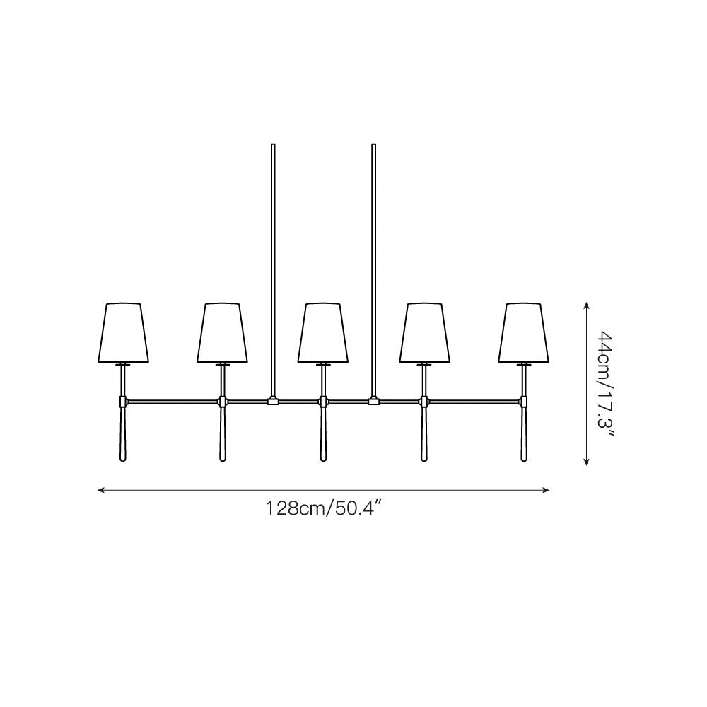 Rhodes Linear Chandelier - Zelno Lighting