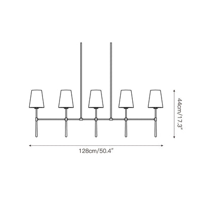 Rhodes Linear Chandelier - Zelno Lighting