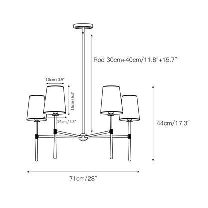 Rhodes Round Chandelier - Zelno Lighting