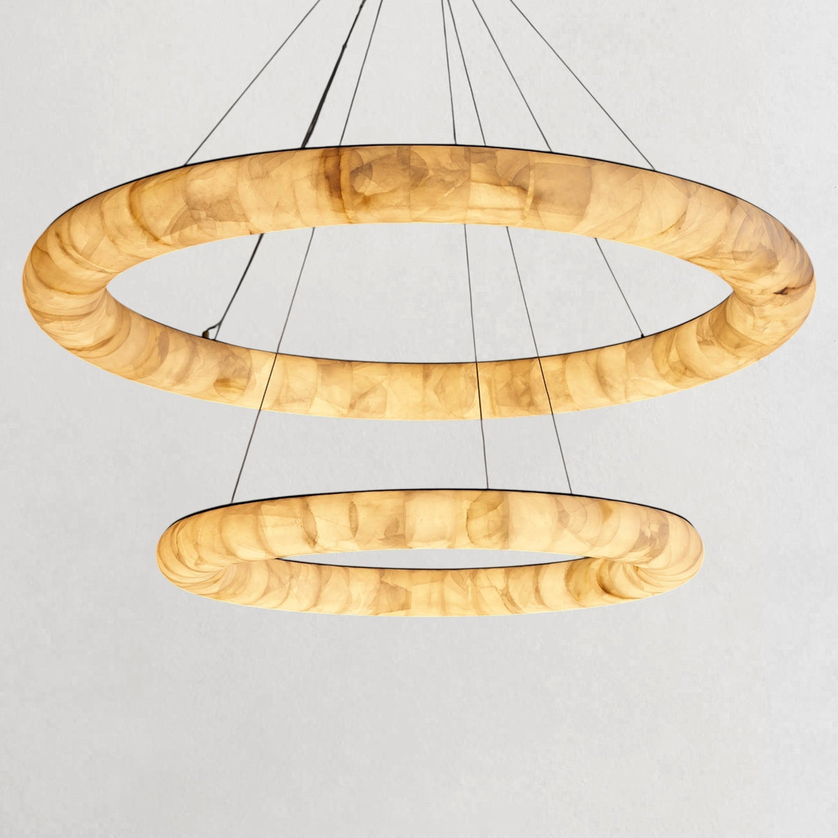 Rivaga Lisse Two - Tiered Round Chandelier - Zelno Lighting