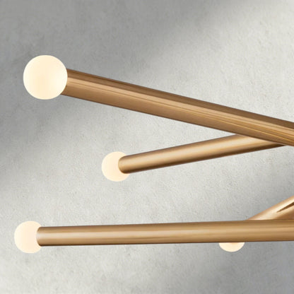 Roasi 10 - Light Mobile Etched Rod Chandelier - Zelno Lighting
