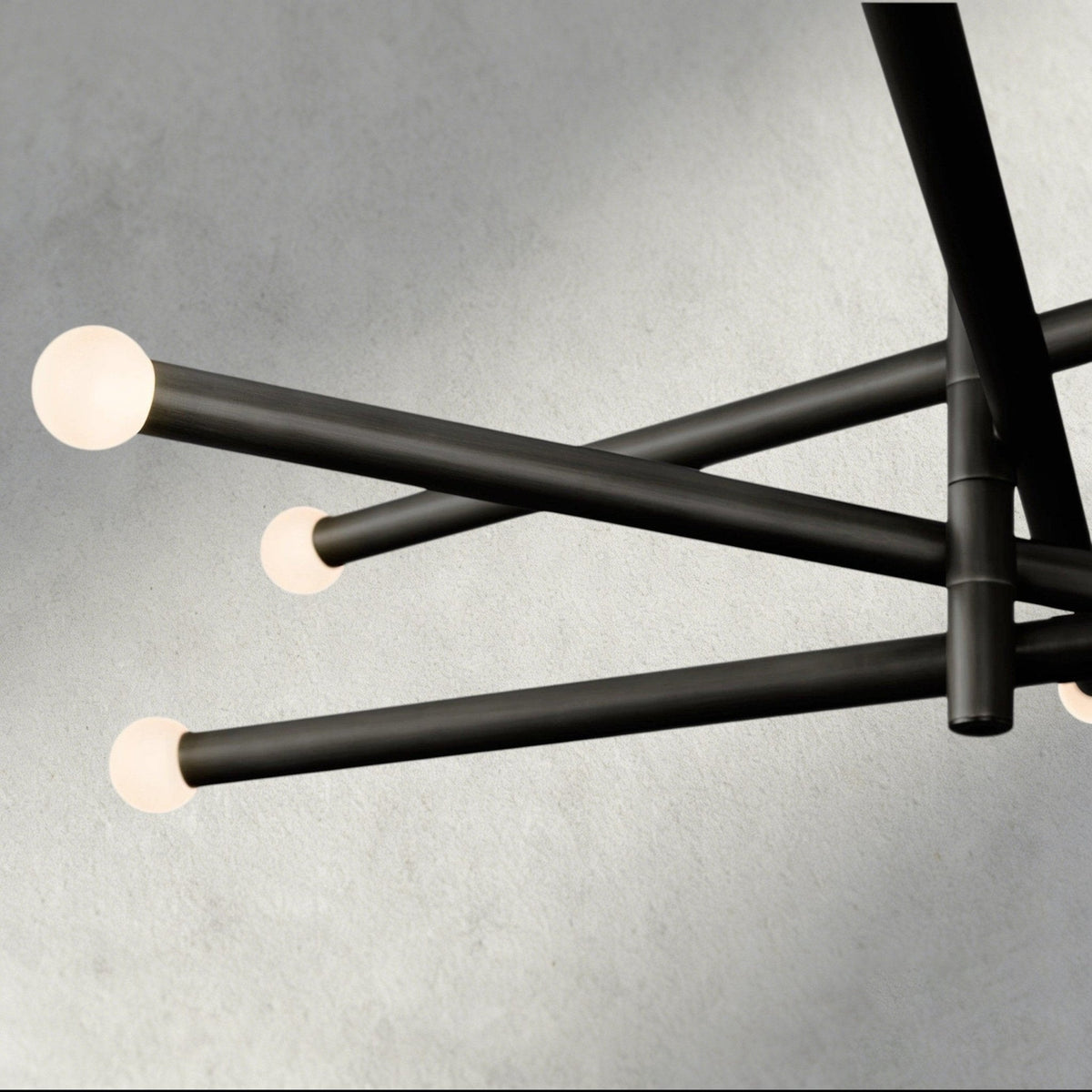 Roasi 8 - Light Mobile Etched Rod Chandelier 65", 80" - Zelno Lighting
