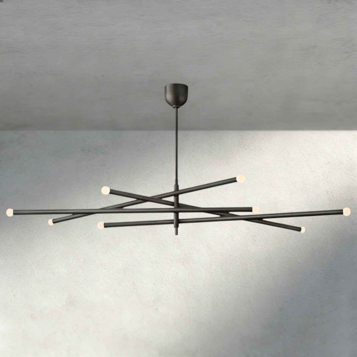 ROASI 8 - LIGHT MOBILE ORB CHANDELIER 53", 68" - Zelno Lighting