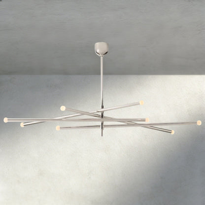 ROASI 8 - LIGHT MOBILE ORB CHANDELIER 53", 68" - Zelno Lighting