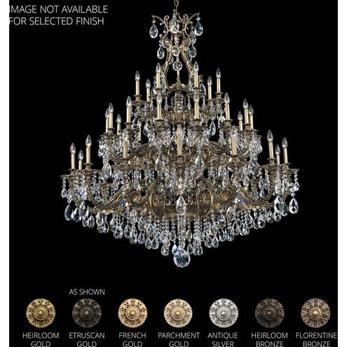 Saphie 35 Light Chandelier Florentine Bronze Heritage Crystal - Zelno Lighting
