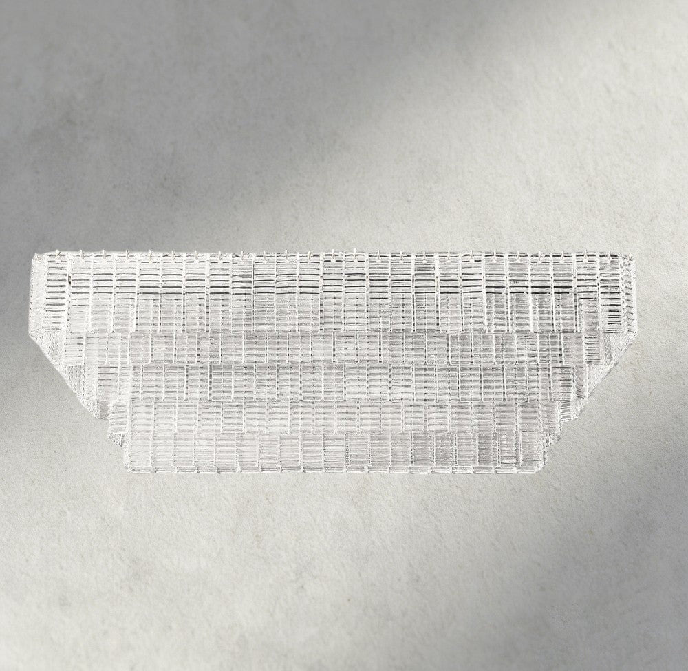 Siraue Clear Glass Rectangular Chandelier 59" - Zelno Lighting